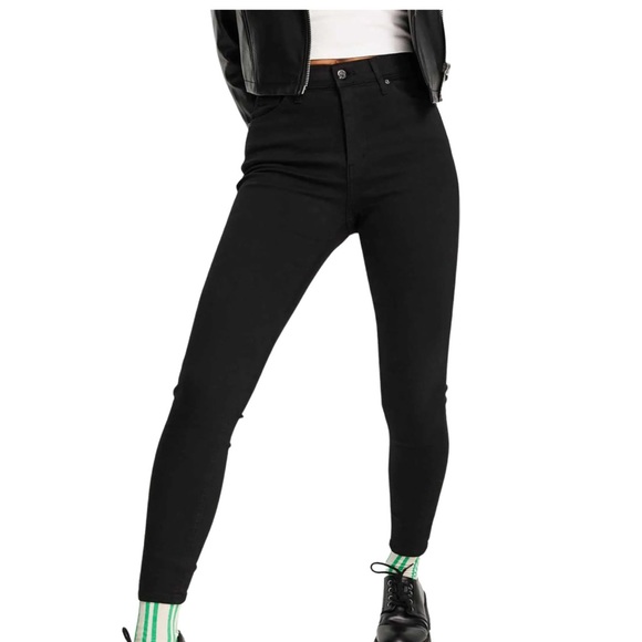 COPY - TOPSHOP Black Moto Jamie Skinny Jeans - Picture 1 of 7